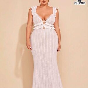 Brand new SHEIN Elegant White Lace Maxi dress